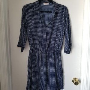 Stitch Fix Renee C. Shirt Dress in Navy White Dot